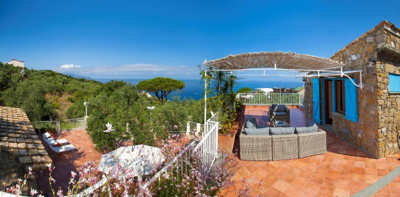 Villa Rusella With Terrace & Breathless Sea Views Massa Lubrense Exterior photo